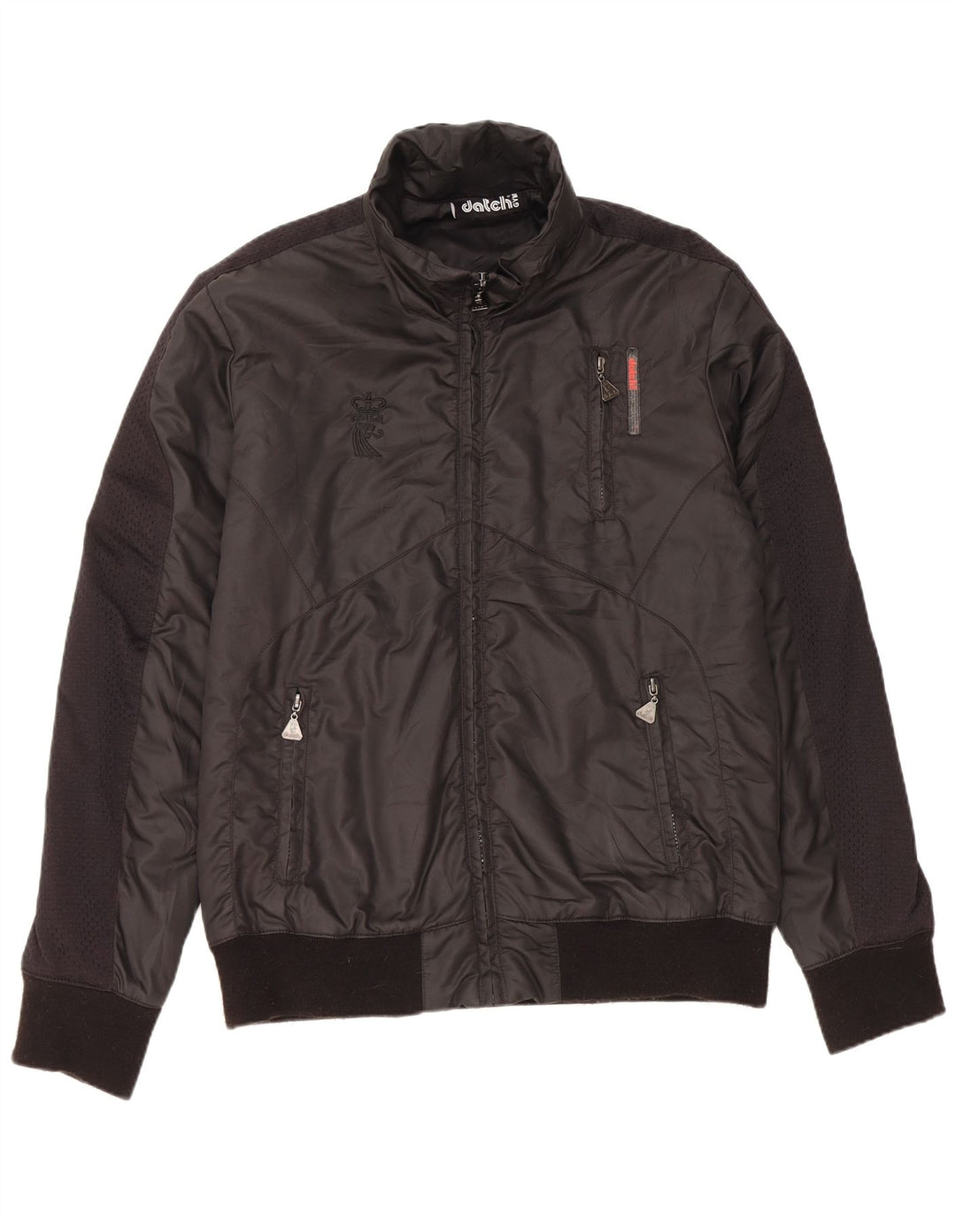 DATCH Veste Bomber Homme UK 40 Large Noir Polyester