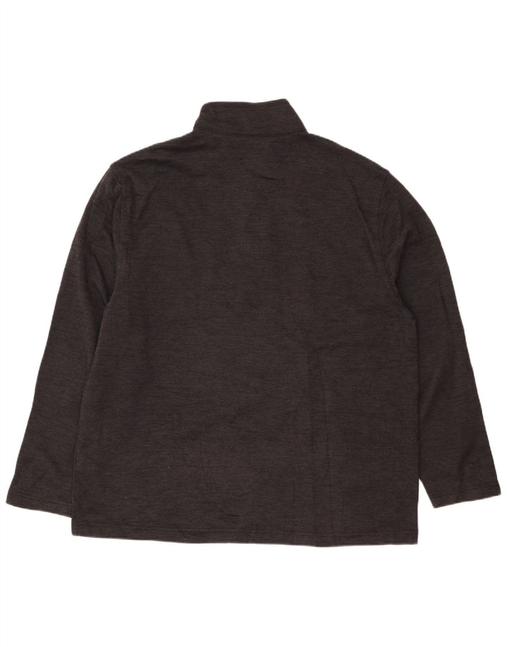 IZOD Sweat-Shirt Col Boutonné Homme XL Gris Chevrons Polyester