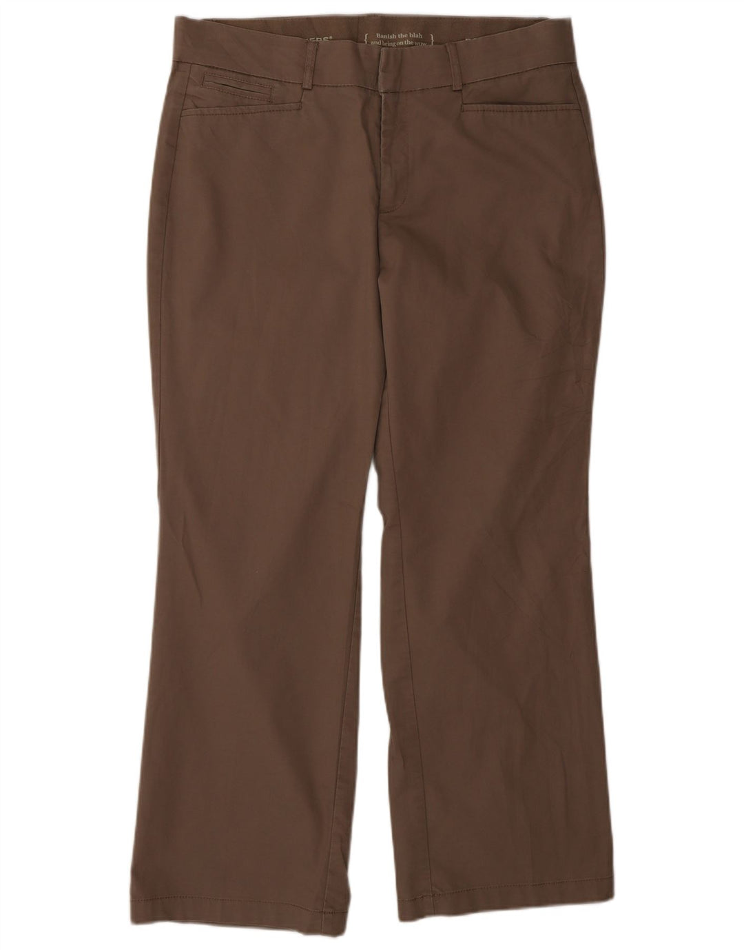 DOCKERS Pantalon décontracté droit pour femme US 12 Large W32 L28 Marron