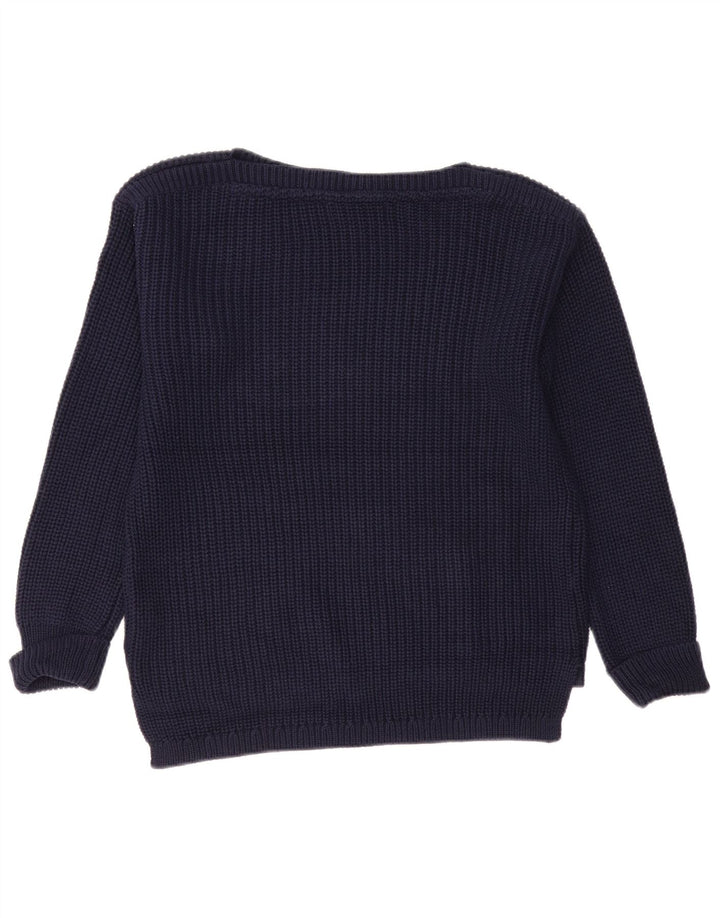 Marks & Spencer Pull à col rond pour femme UK 14 Bleu marine moyen