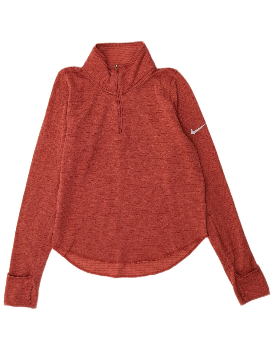 Nike Haut de survêtement de course Dri Fit pour femme UK 6 XS Rouge moucheté