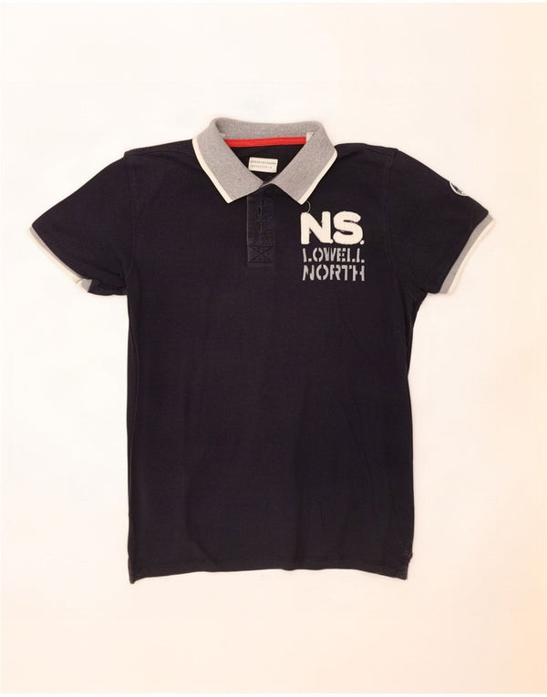 North Sails Polo de Rugby Graphique Homme Large Bleu Marine Colorblock