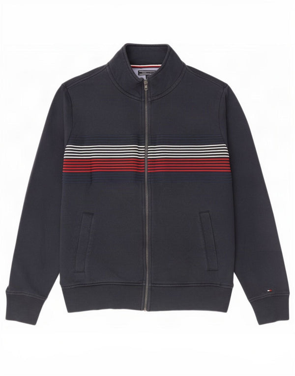 Tommy Hilfiger Veste de survêtement pour homme en coton à fines rayures bleu marine