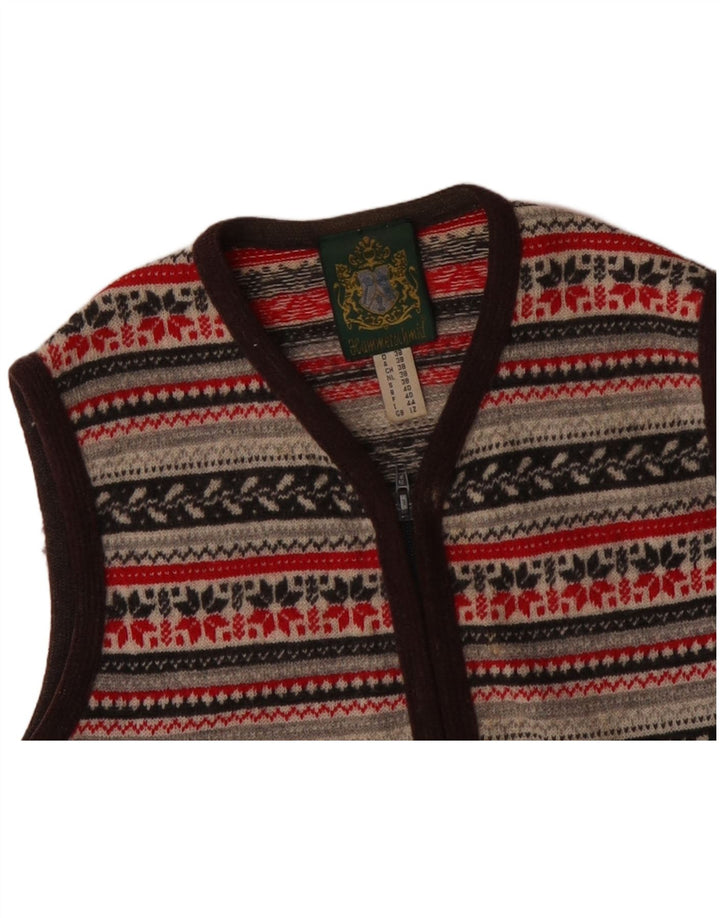 HAMMERSCHMID Pull Cardigan Femme UK 12 Medium Multicolore Fair Isle