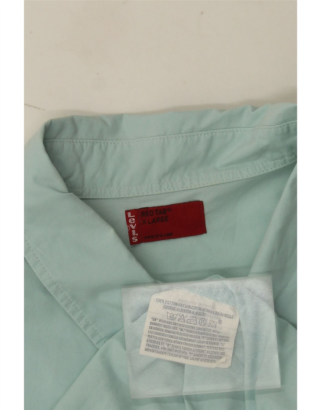 Levi's Chemise à Manches Courtes Homme XL Bleu Coton