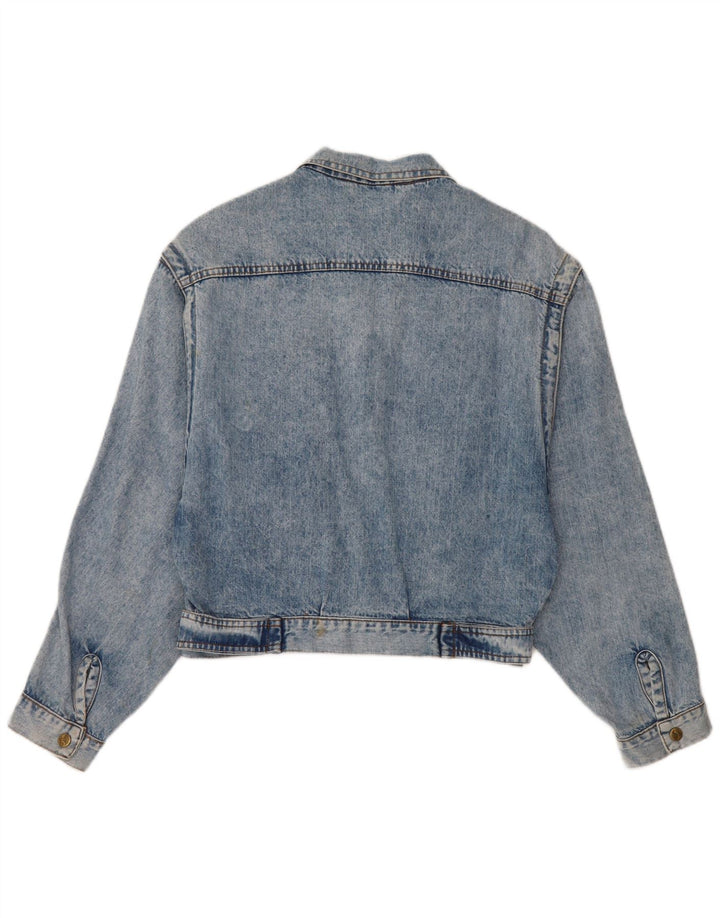 veste en denim femme vintage UK 12 coton bleu moyen