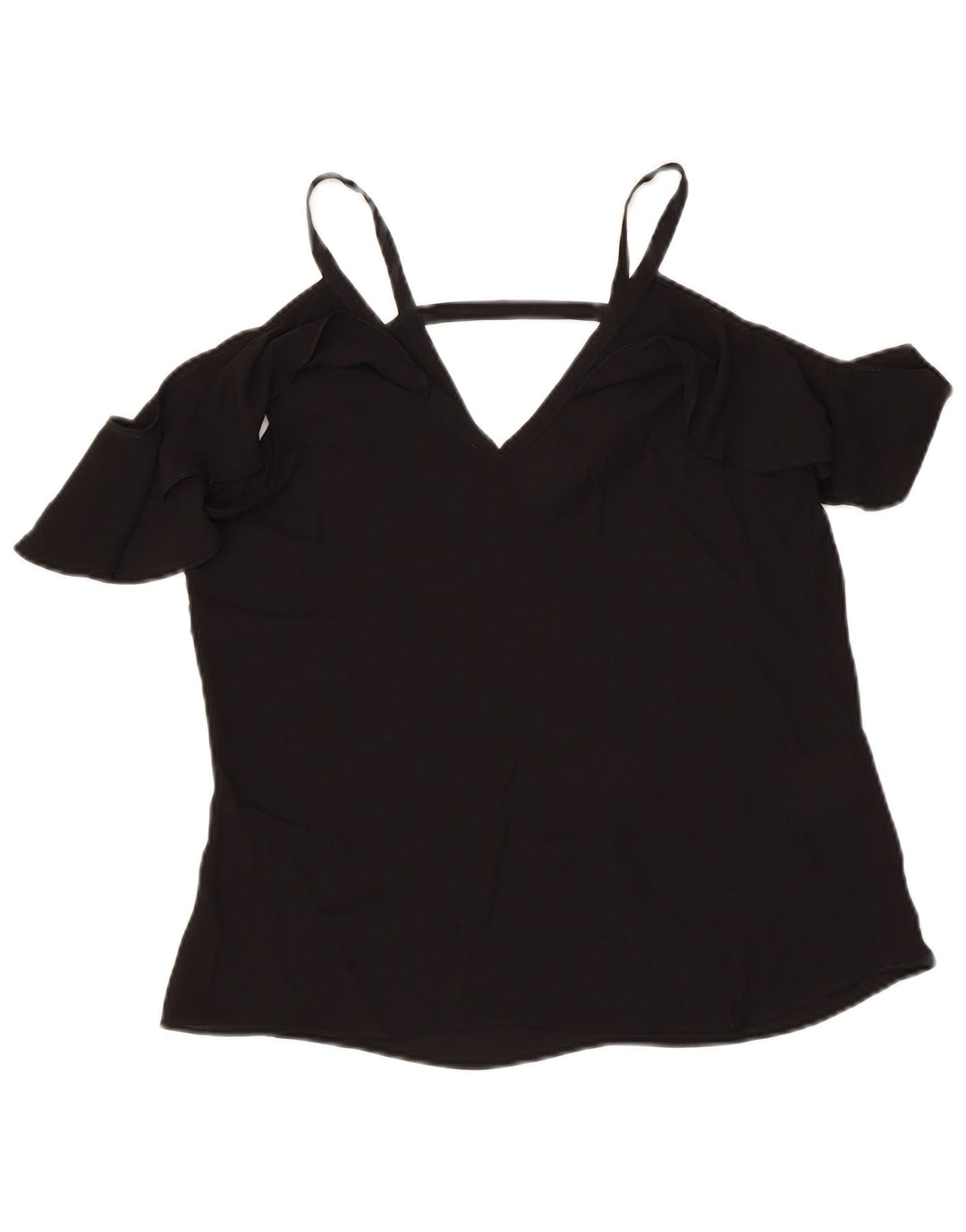 BCBGMAXAZRIA Haut à épaules dénudées pour femme UK 2 2XS Noir Polyester