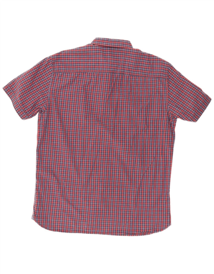 S.Oliver Chemise à manches courtes pour homme Coupe régulière XL Rouge à carreaux en coton