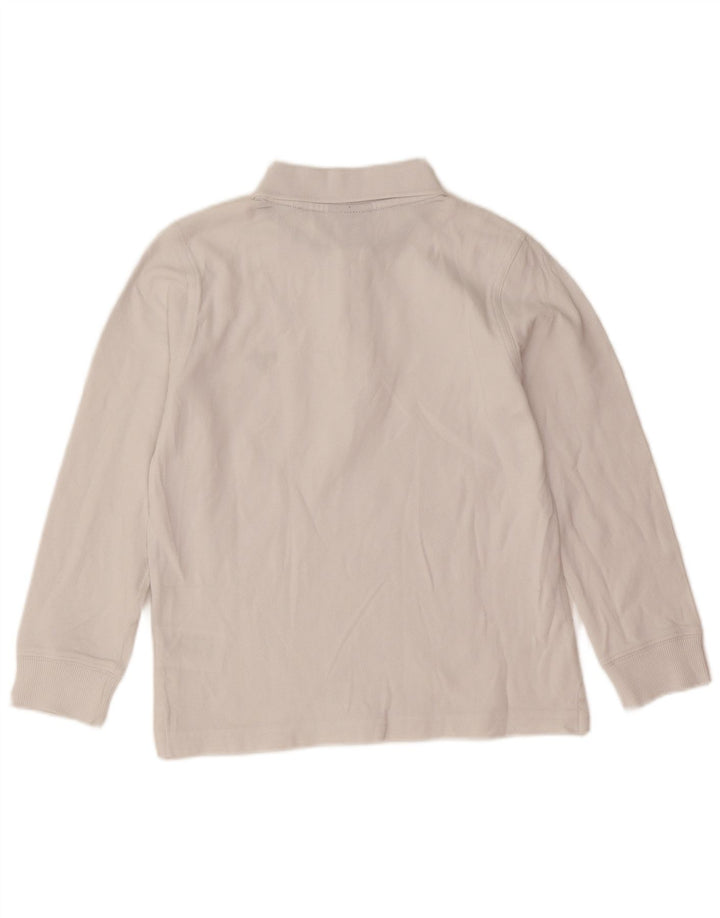 Gant Polo Regular Manches Longues Garçon 7-8 ans Blanc Coton
