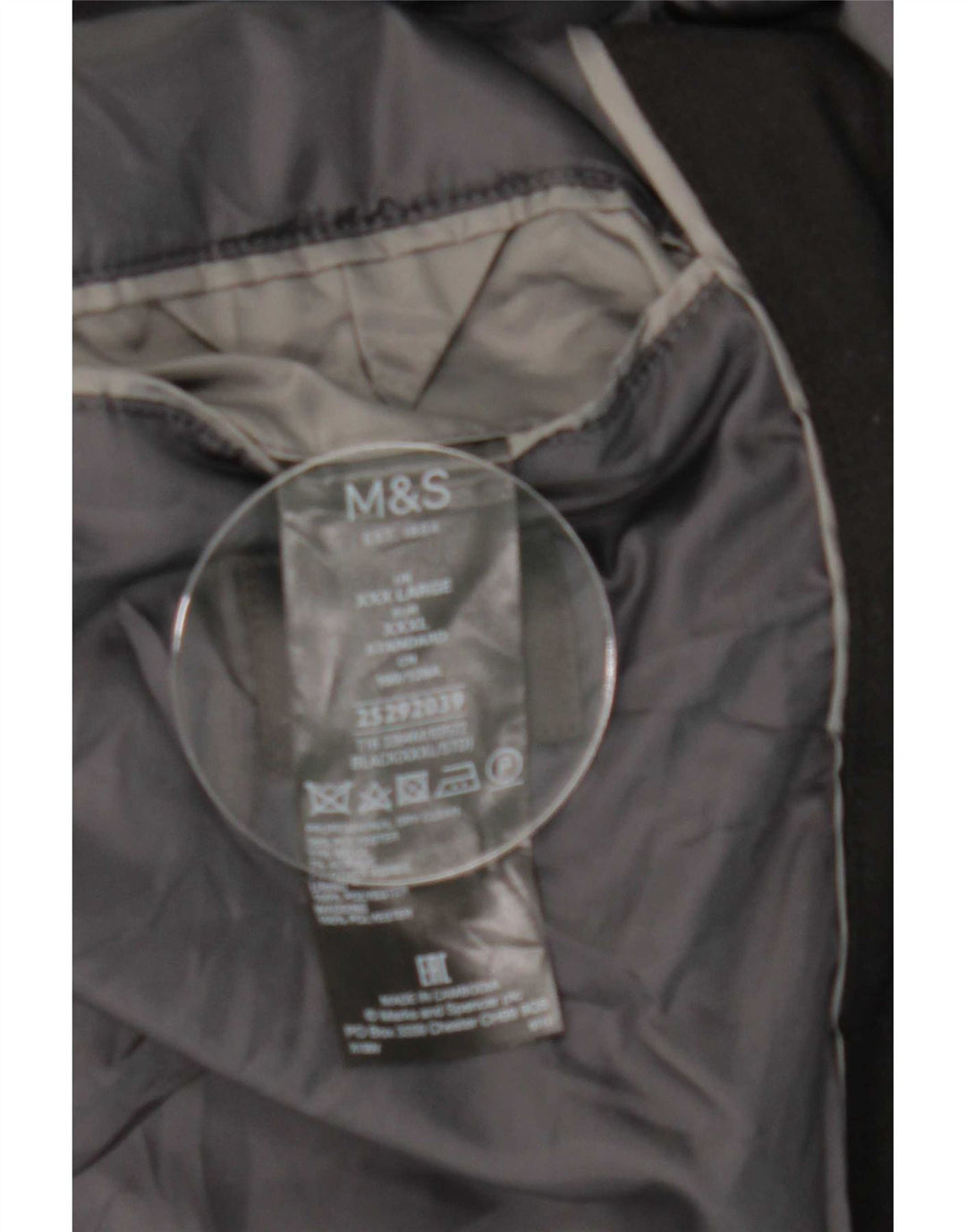 Marks & Spencer Manteau Homme UK 46 3XL Noir Polyester