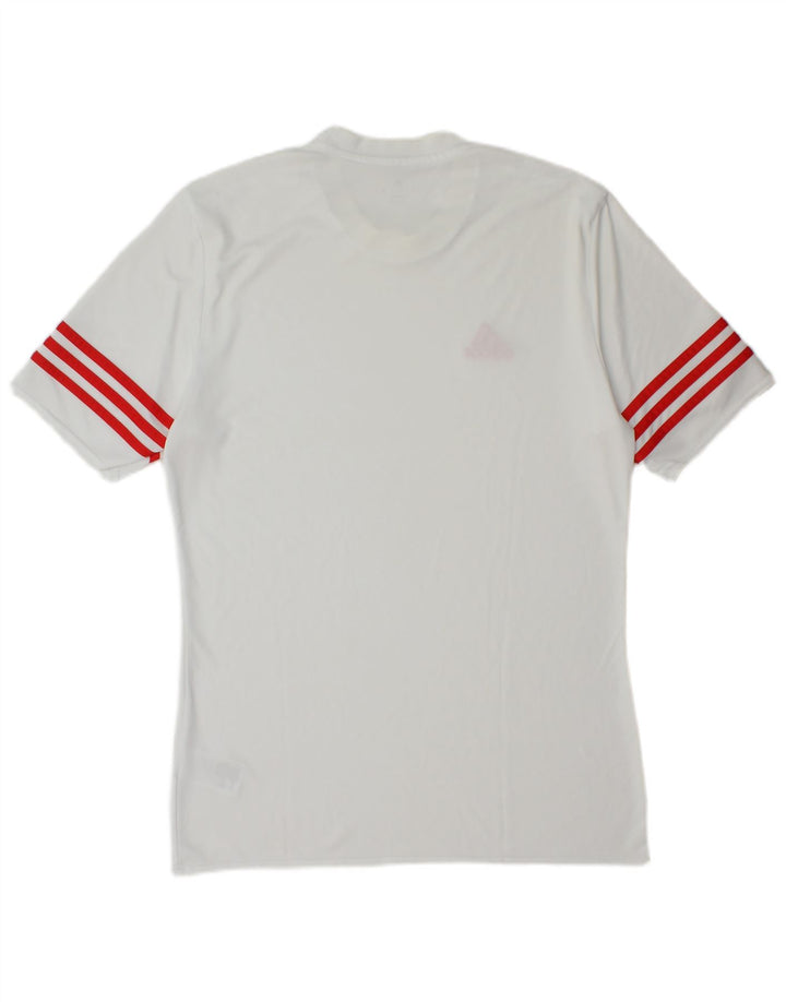 Adidas Hommes Climalite T-Shirt Haut Moyen Blanc Polyester
