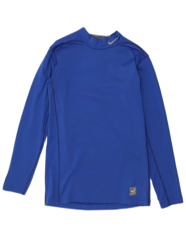 Nike Haut Dri Fit à manches longues pour homme Bleu moyen Polyester
