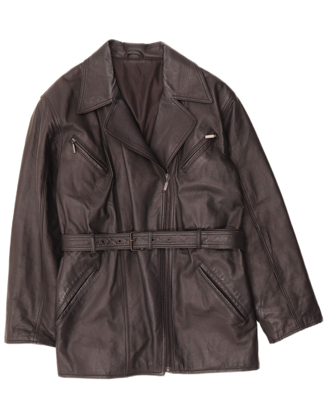 Canda Veste en cuir pour femme UK 16 Grand cuir noir