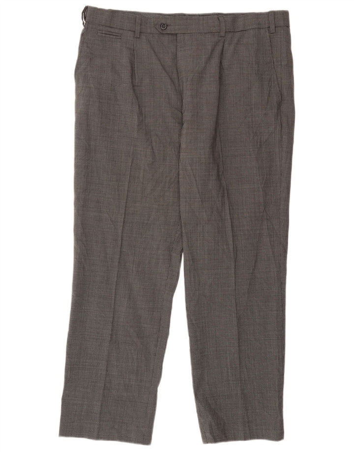 Marks & Spencer Pantalon de costume droit pour homme W38 L29 Gris pied-de-poule