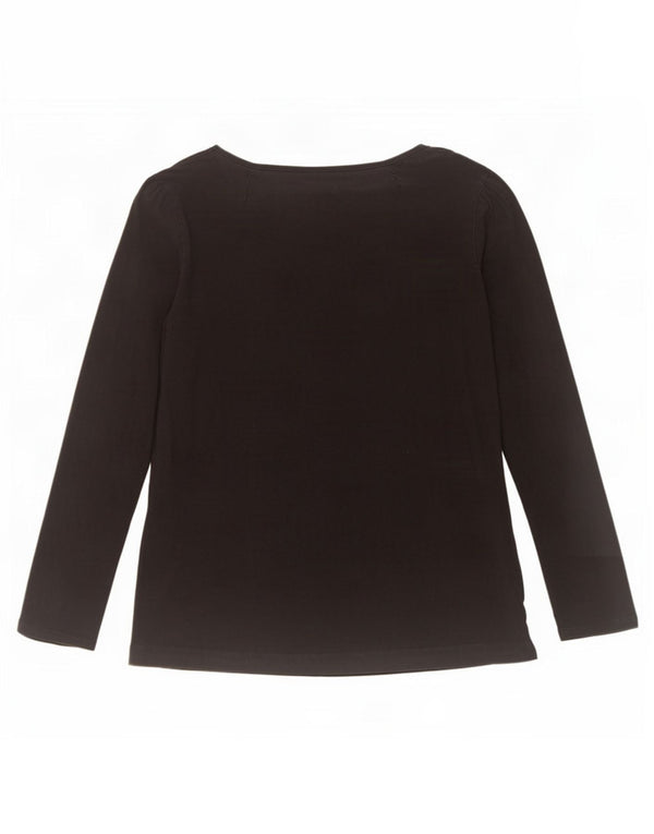Marks & Spencer Haut à manches longues pour femme UK 16 Large Noir Coton
