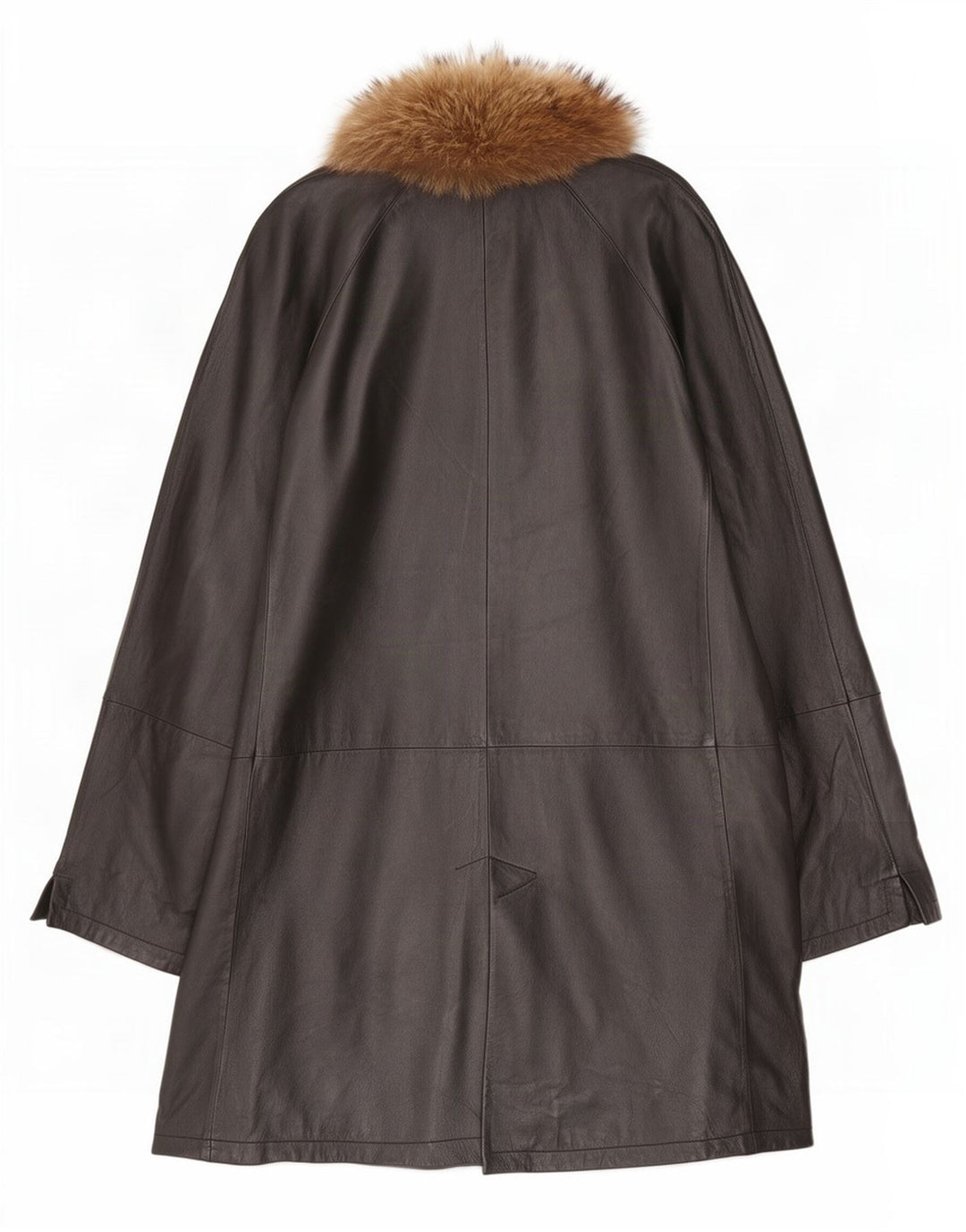manteau en cuir surdimensionné femme vintage UK 18 XL Noir