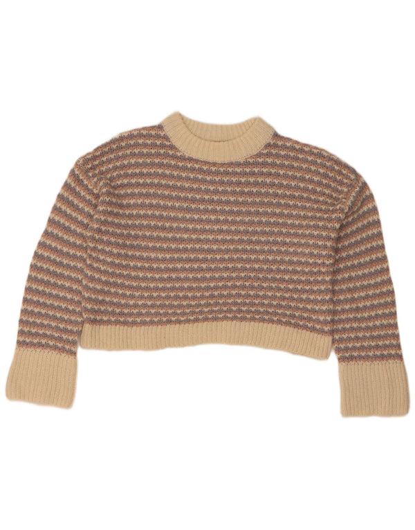 Topshop Pull court à col roulé pour femme UK 10 Small Multicolore