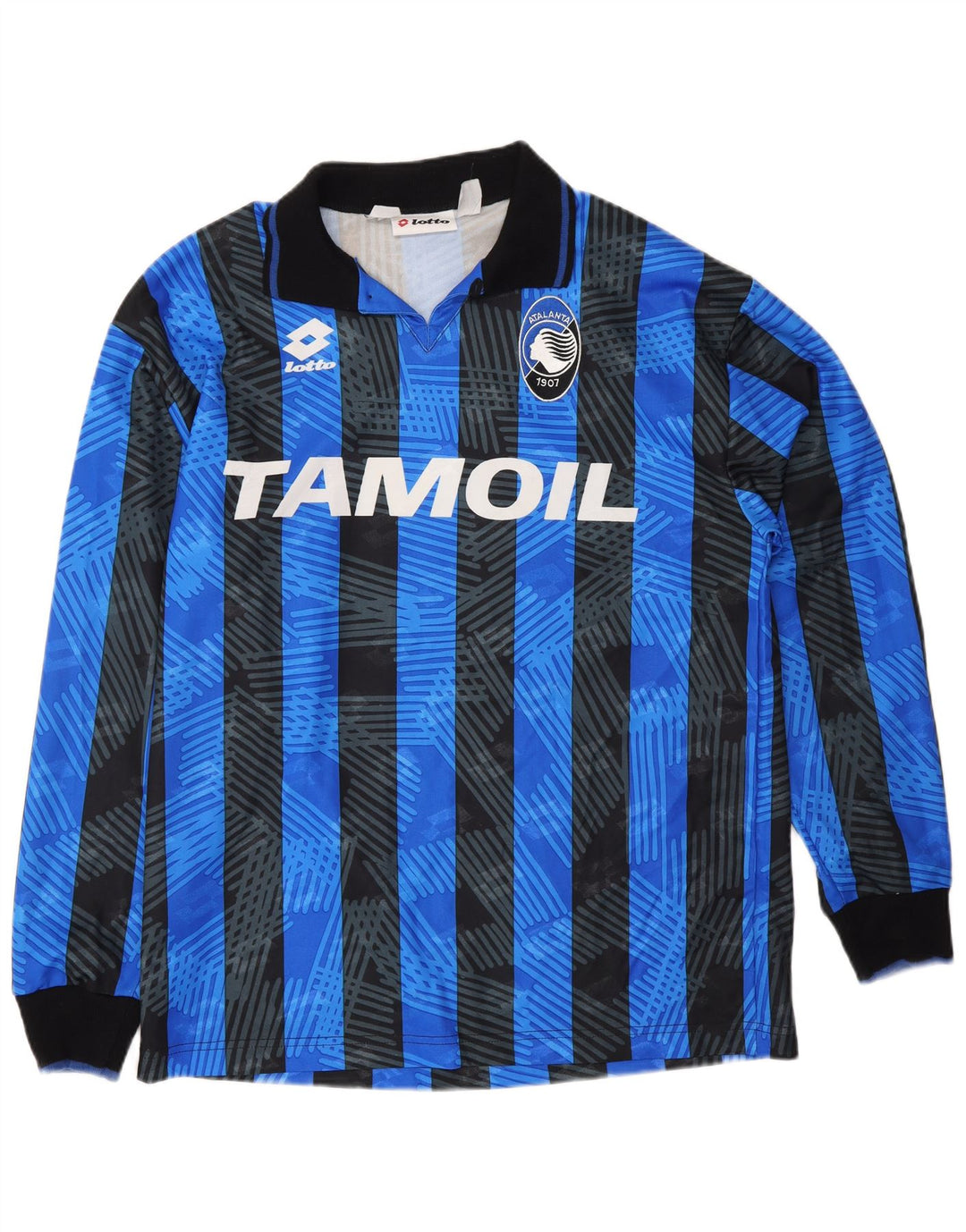 LOTTO Atalanta 1991-1993 Maillot Domicile Homme Bleu Moyen Rayé Sports