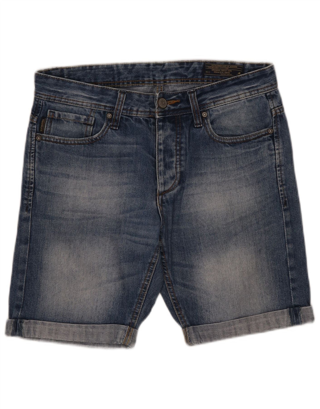 Jack & Jones Short en Jean Petit W30 Bleu Coton Homme