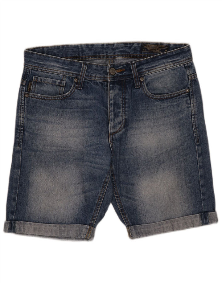 Jack & Jones Short en Jean Petit W30 Bleu Coton Homme