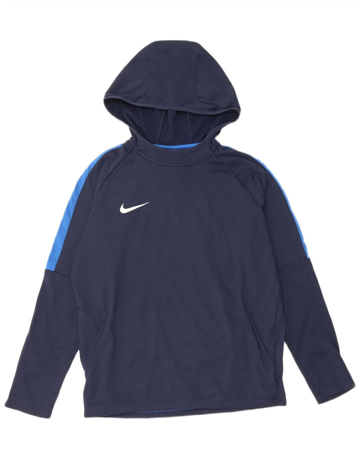 Nike Pull à capuche pour homme en polyester color block bleu marine moyen