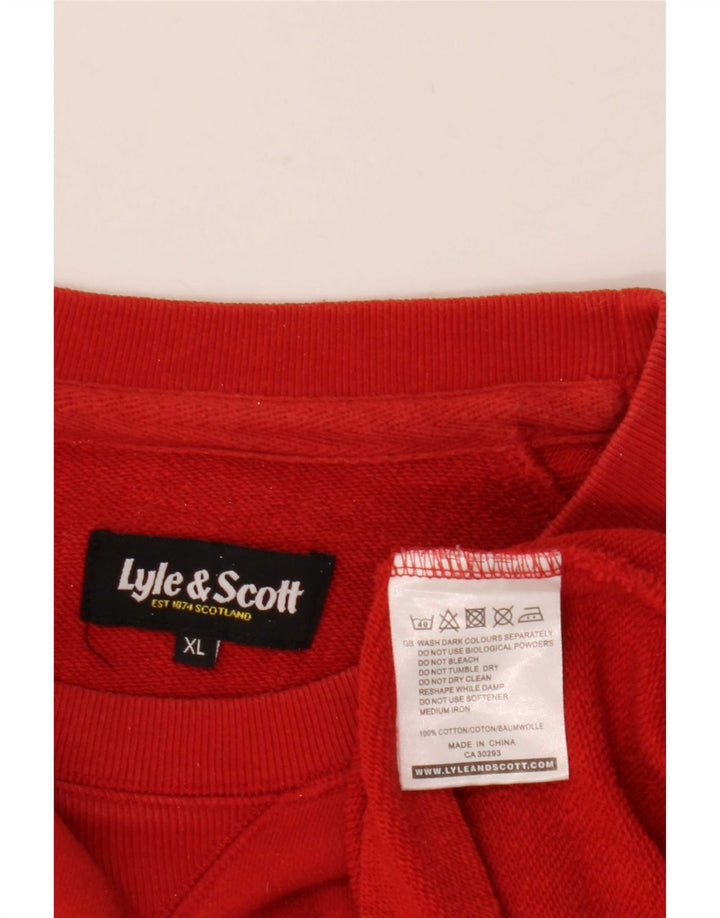 Lyle & Scott Sweatshirt Jumper XL Rouge Coton Homme