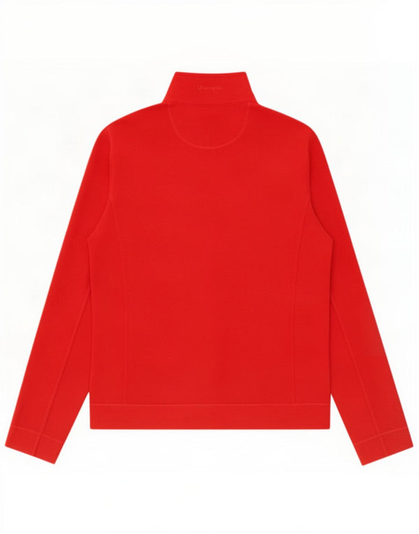 Champion Pull polaire à col zippé pour femme UK 18 XL Rouge Polyester