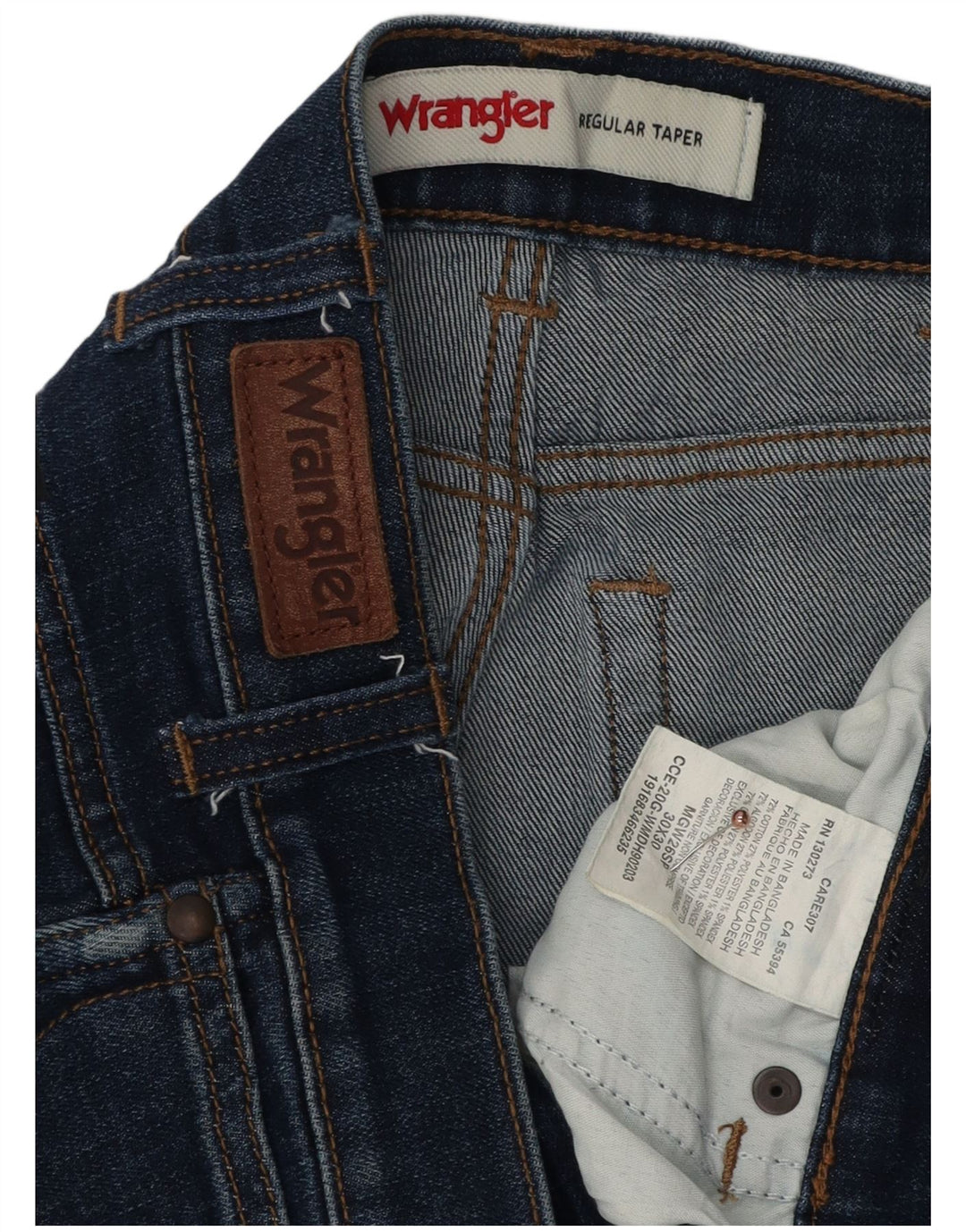 WRANGLER Jean fuselé régulier pour hommes W30 L30 bleu coton