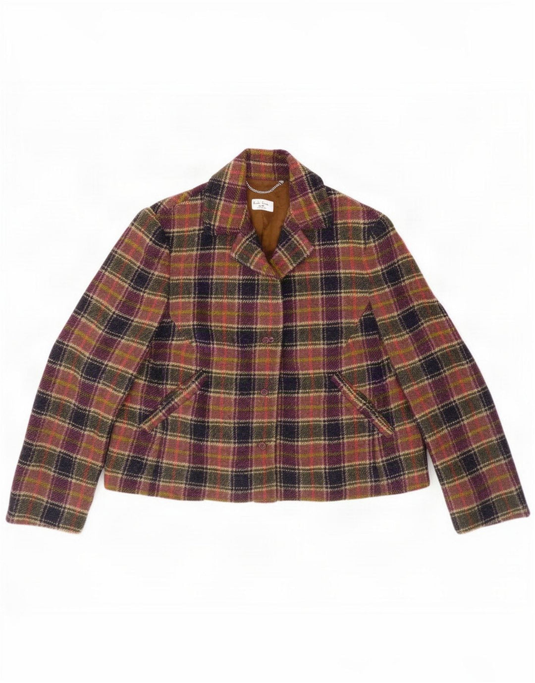 Paul Smith Veste blazer à 3 boutons pour femme EU 40 Plaid multicolore moyen