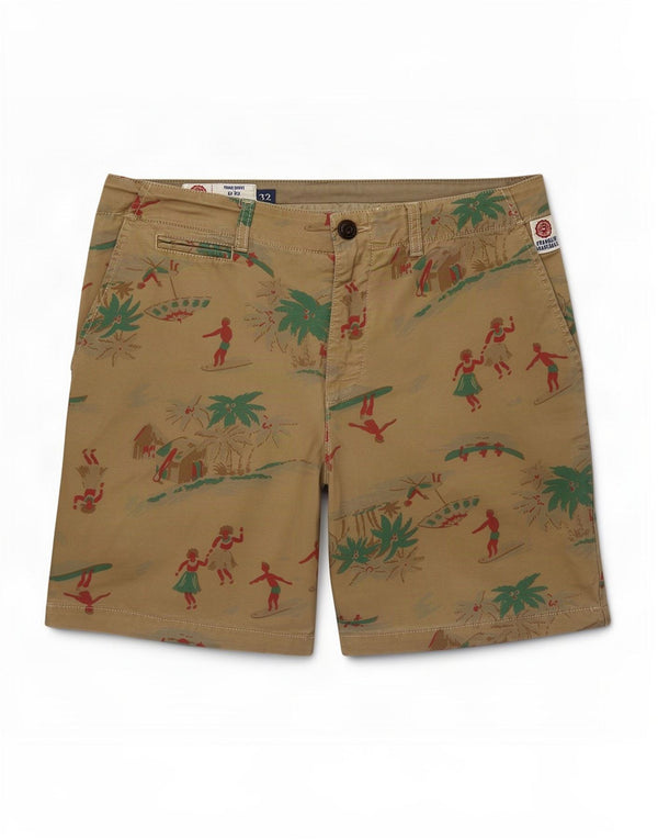 Franklin Marshall Short Chino Hawaïen Homme Medium W32 Kaki