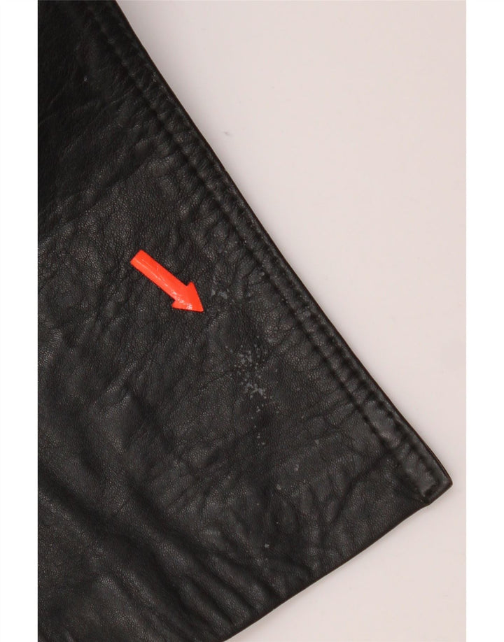 manteau en cuir homme vintage UK 38 Cuir noir moyen