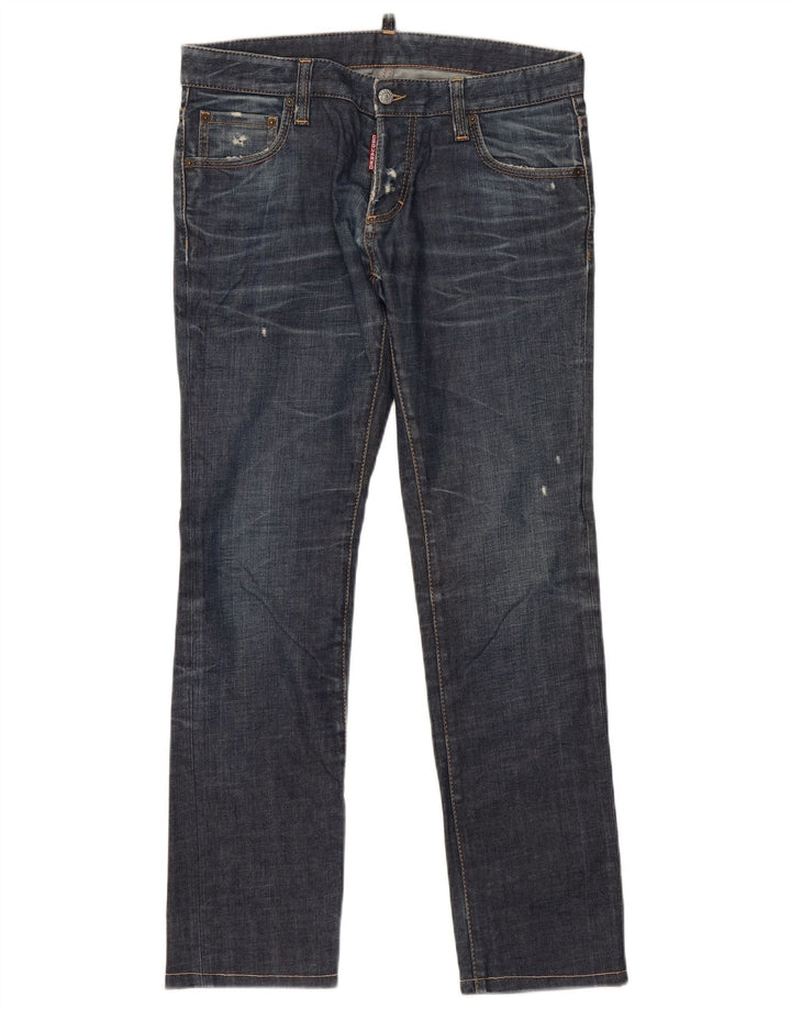 Dsquared2 Jean Slim Femme IT 48 XL W36 L32 Bleu Marine Coton