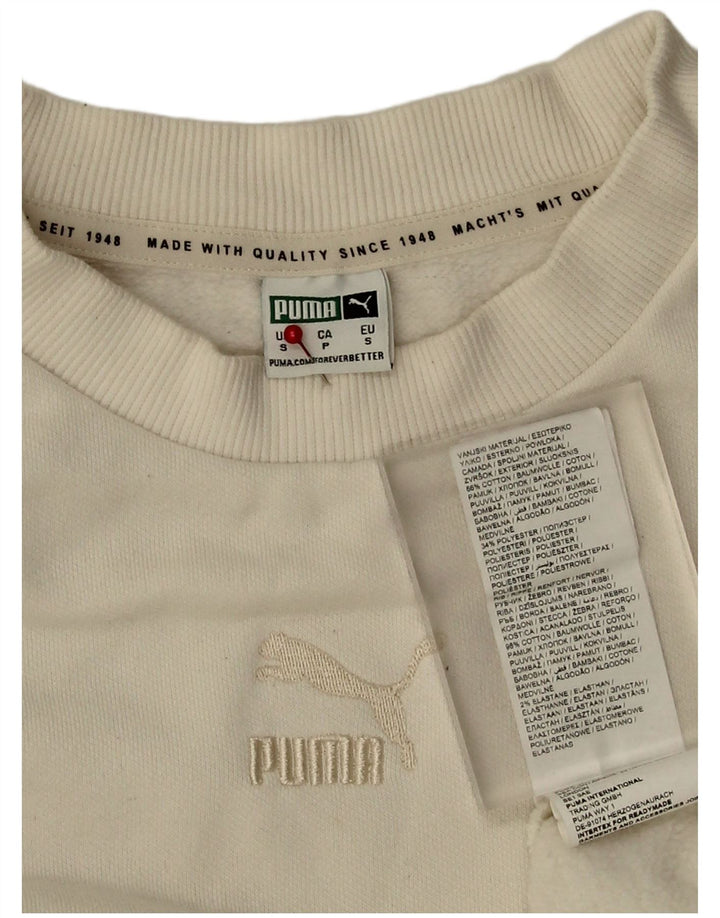 Puma Sweat-shirt surdimensionné pour femme UK 10 Petit coton blanc