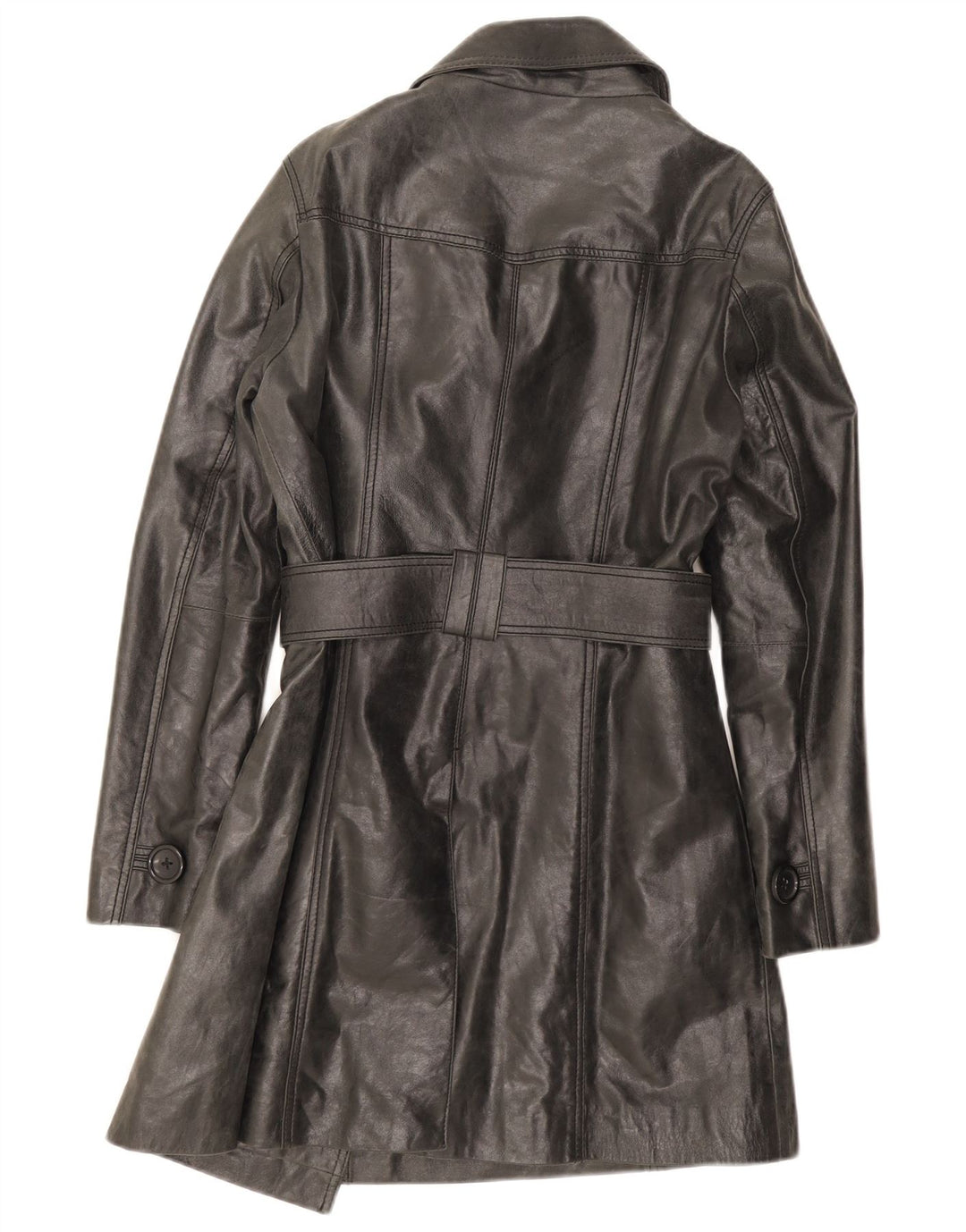 Oakwood Trench en cuir pour femme UK 14 Noir moyen