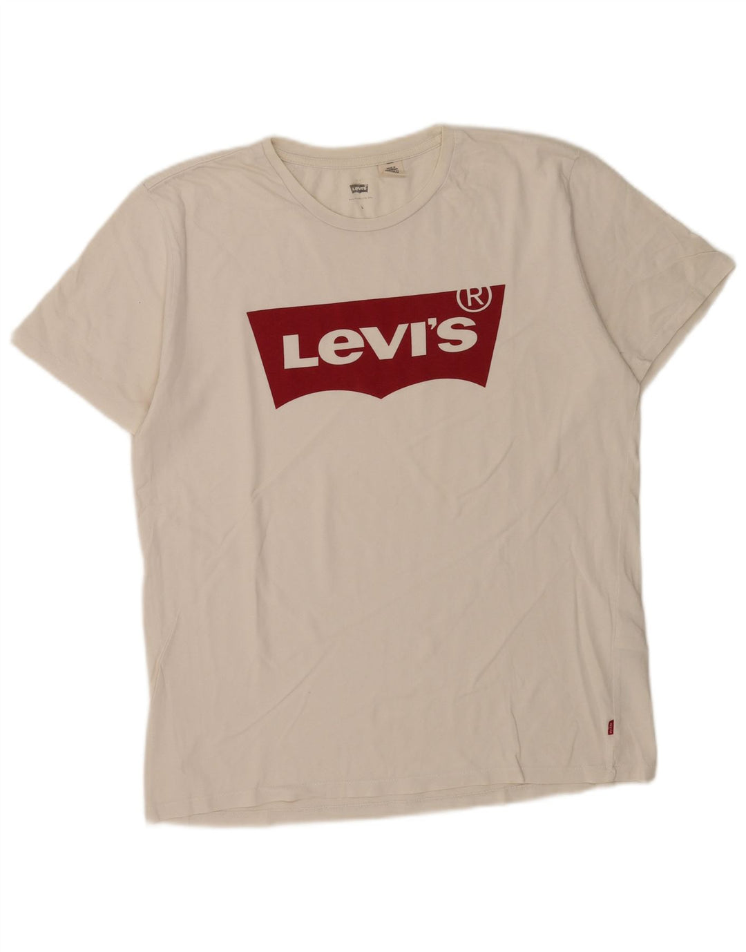Levi's T-Shirt Graphique Homme Blanc Large Coton