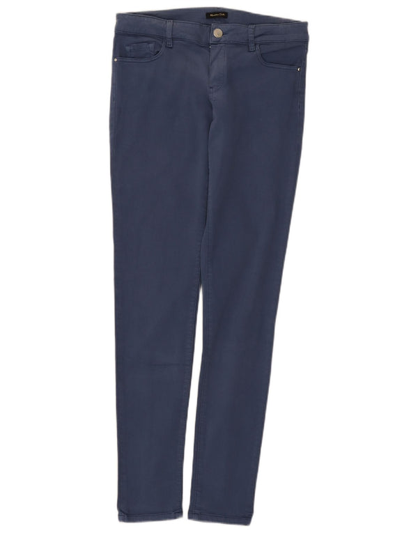 Massimo Dutti Pantalon décontracté skinny pour femme EU 38 Small W28 L29 Bleu marine