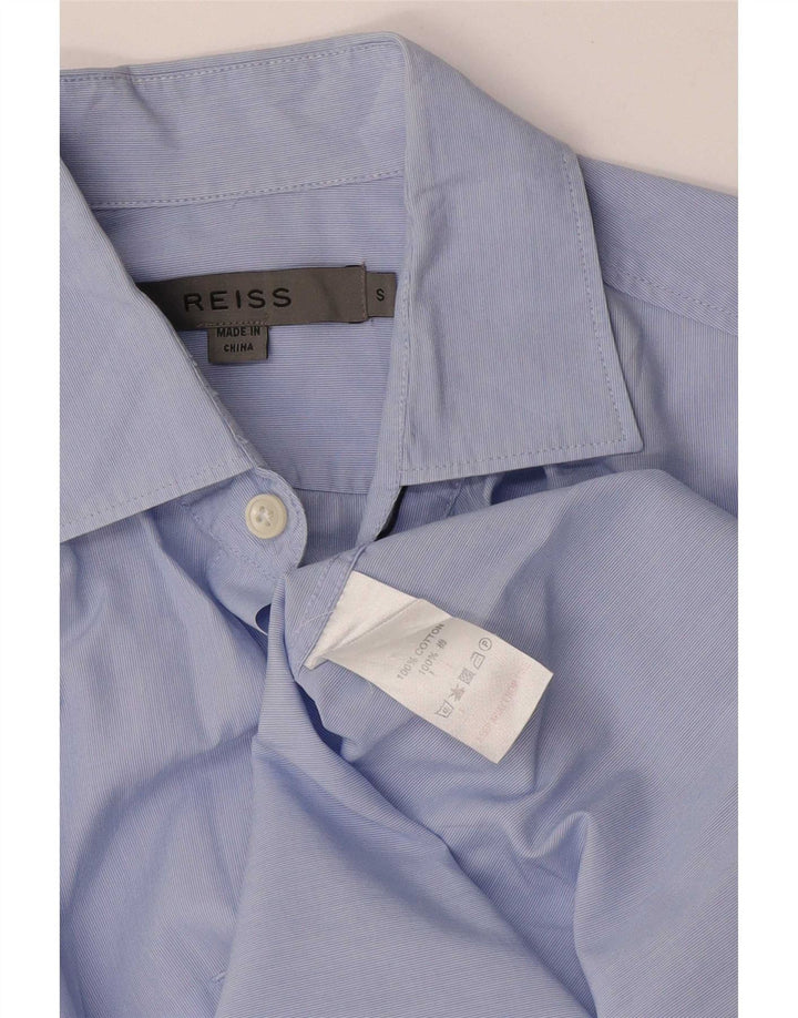 Chemise Reiss Homme Small Bleu Rayé Coton