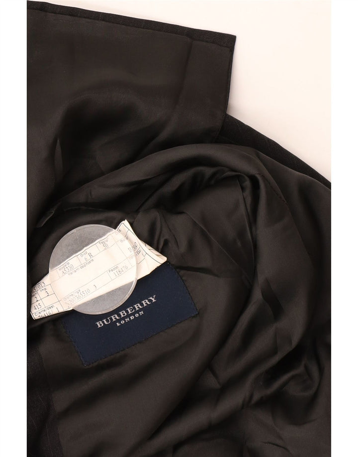 Burberry Mens 3 Button Blazer Jacket Taille 50 Laine à fines rayures gris moyen