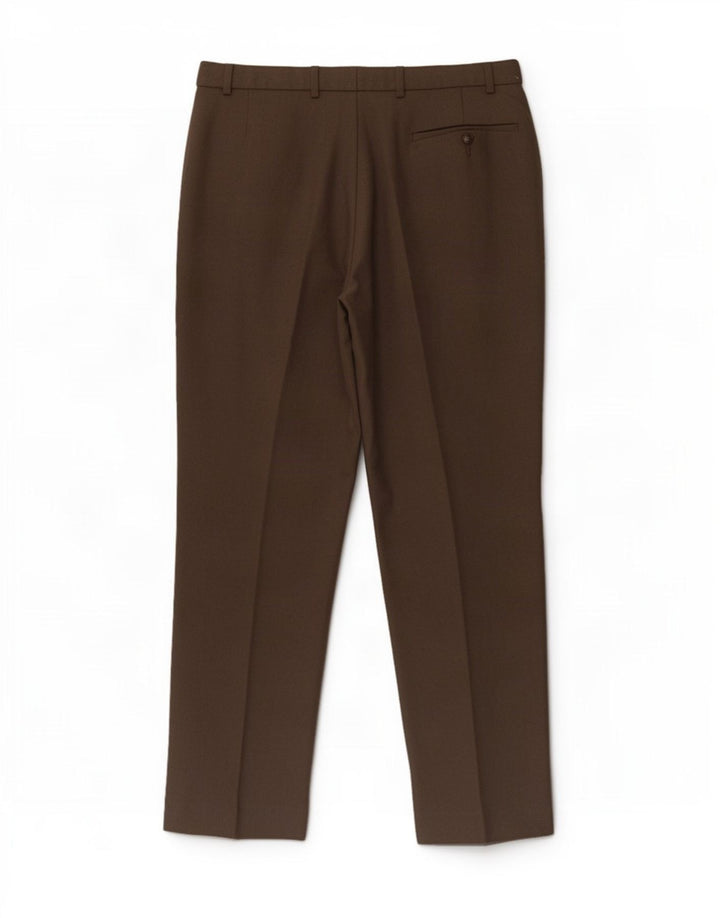 Marks & Spencer Pantalon de Costume Droit Homme W36 L31 Marron Polyester