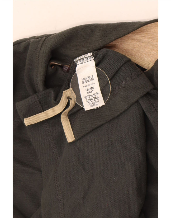 Marks & Spencer Haut à manches longues et col zippé Blue Harbour pour homme, grand vert