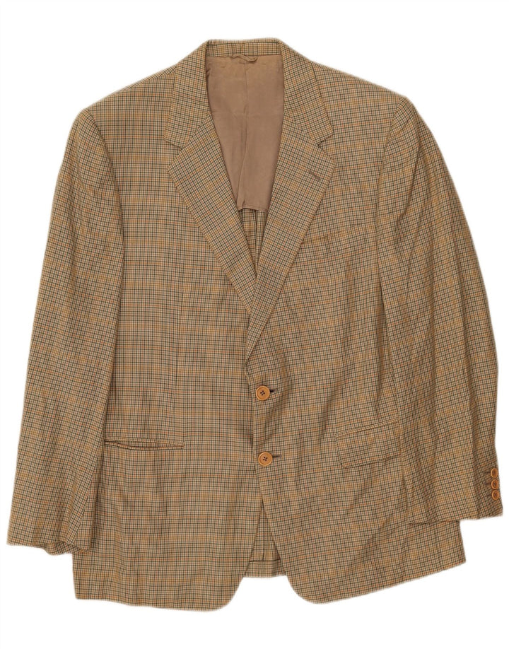 Burberrys Veste blazer à 2 boutons pour homme IT 52 en coton à carreaux beiges