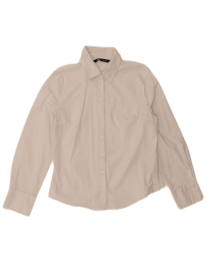 ZARA Womens Shirt UK 20 2XL White Cotton