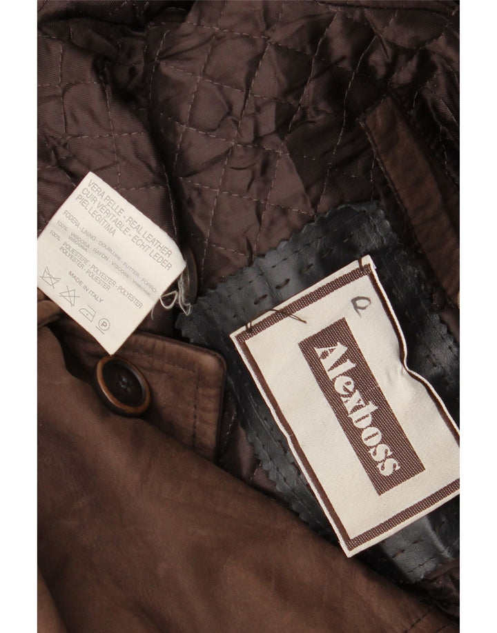veste en cuir homme vintage UK 42 XL Cuir Marron