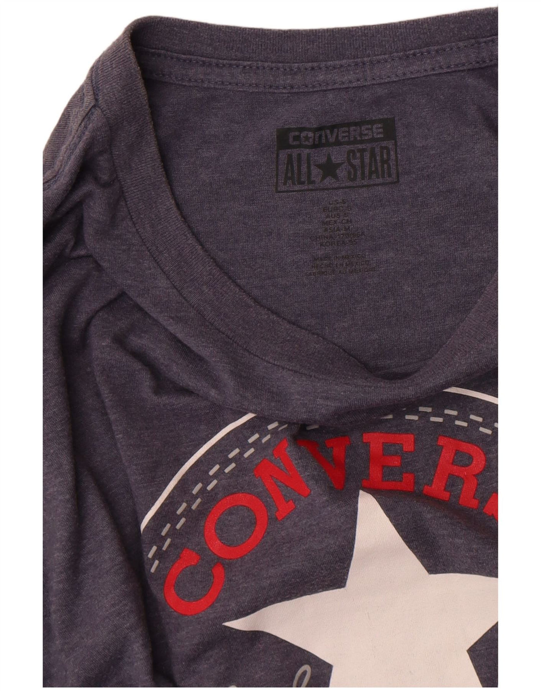 Converse T-Shirt Graphique Homme Petit Bleu Marine