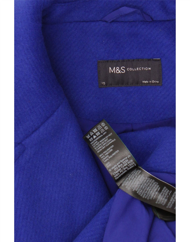 Marks & Spencer Manteau surdimensionné pour femme UK 10 Petit Bleu Polyester