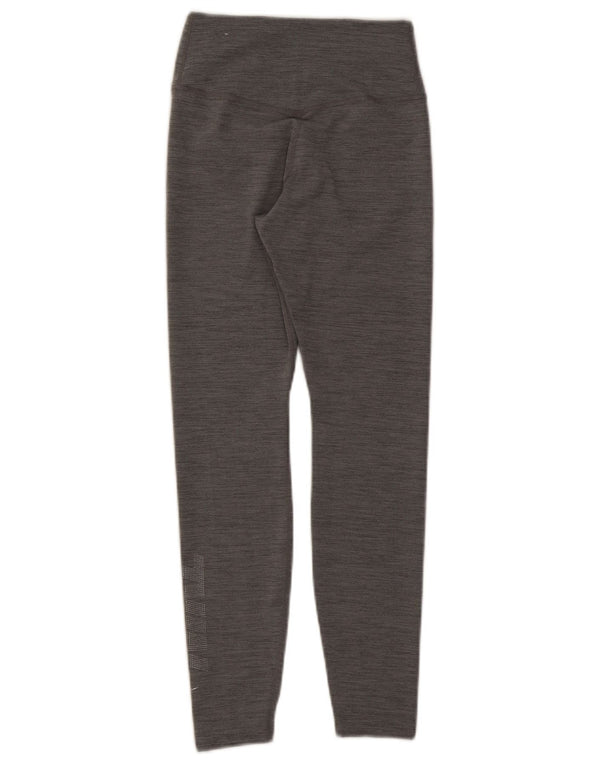 Nike Legging graphique Dri Fit pour femme UK 4 XS Gris chiné Polyester