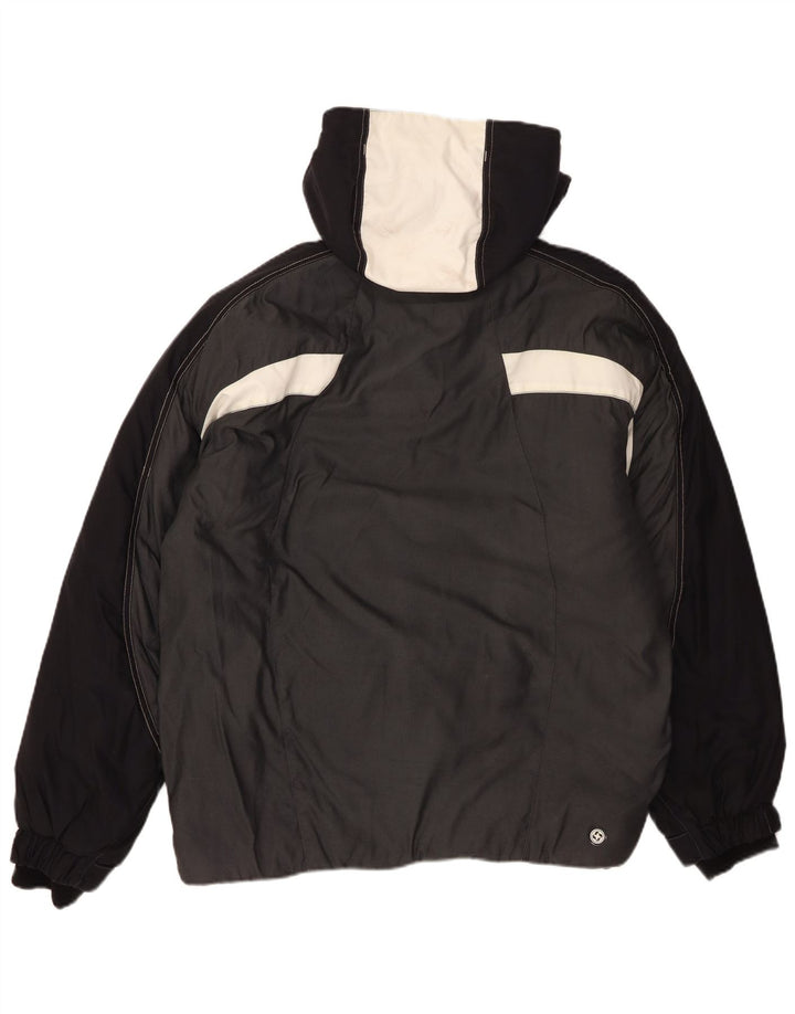 Colmar Veste de ski à capuche coupe ample pour homme IT 46 Small Gris Colourblock