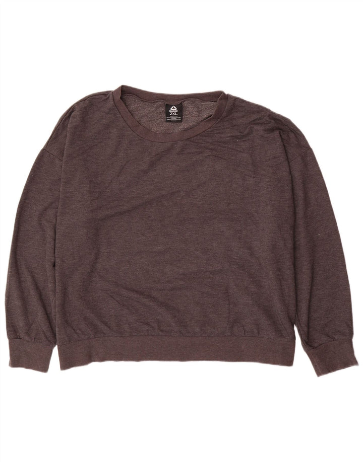 Reebok Sweat-shirt surdimensionné pour femme UK 20 2XL Noir Polyester