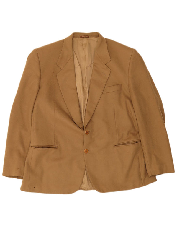 Ermenegildo Zegna Veste Blazer 2 Boutons Homme IT 52 XL Marron Cachemire