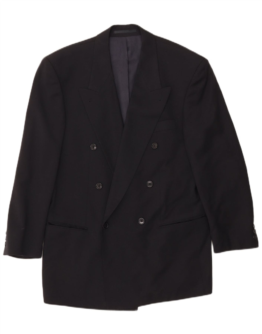 Hugo Boss Veste blazer double boutonnage pour homme UK 40 Large laine noire